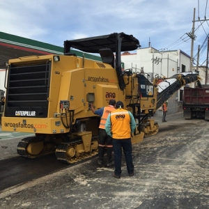 Desbastado - Fresado en calles de Guadalajara con m&aacute;quina Perfiladora